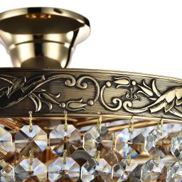Maytoni Palace chandelier, crystal lampshade