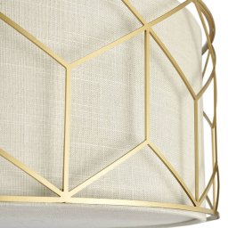 Maytoni Messina ceiling light, Ø 57 cm, beige, linen