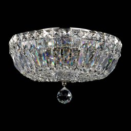 Maytoni Basfor ceiling light, nickel-coloured, Ø 30 cm, 3 x E14