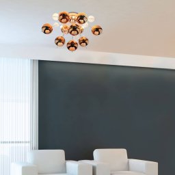 Näve Explosion bubble ceiling light with copper-coloured spheres
