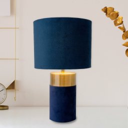 Näve Table lamp 3189512, textile shade, blue