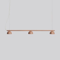 Northern Blush LED pendant light, 3-bulb, round