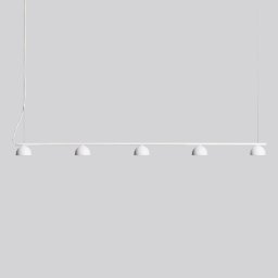 Northern Blush LED pendant light, 5-bulb, round