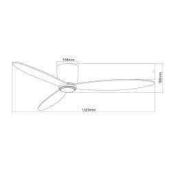 Beacon Lighting Beacon ceiling fan Airfusion Radar black 132 cm quiet