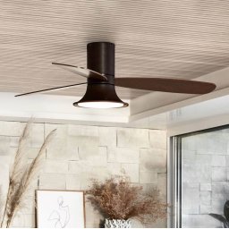 Beacon Lighting Beacon ceiling fan with light Flusso bronze-coloured quiet