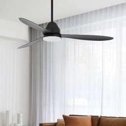 Beacon Lighting Beacon ceiling fan with light Whitehaven, black, quiet