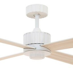 Beacon Lighting Beacon ceiling fan with light Newport, white/oak, quiet