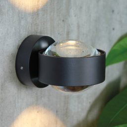 Top Light Puk Mini Wall LED 2x8W lenses clear, black matt