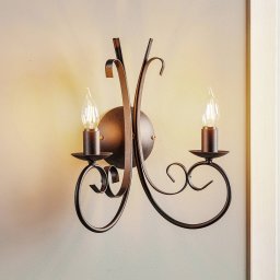 ONLI Pompei wall light, 2-bulb, black