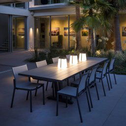 Les Jardins Bump 300 LED solar lantern portable, grey