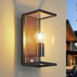 Lucande Elwin wall light, one-bulb, sensor