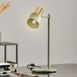 Argon Destin adjustable table lamp, green/brass