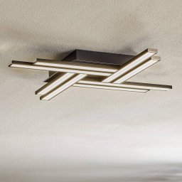 Domiluce Largo LED ceiling light, 8-bulb, black