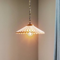 ONLI Rosina pendant light, 1-bulb, light pink/bronze