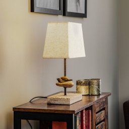 ONLI Seregon table lamp with fabric shade, height 39 cm