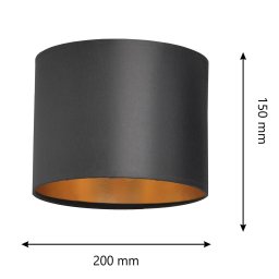 HELAM Alba lampshade, Ø 20 cm, E27, black/gold