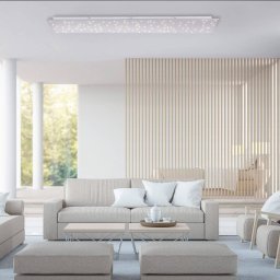 JUST LIGHT. GmbH Sparkle LED ceiling light CCT dim steel 100x45 cm