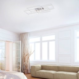 JUST LIGHT. GmbH Iven LED ceiling light, dimmable, steel, 95x51.5cm