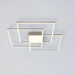 JUST LIGHT. GmbH LED ceiling light Asmin, CCT, steel, 75x75cm