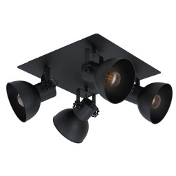 EGLO Barnstaple ceiling spotlight, black, 4-bulb