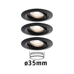Paulmann Nova Mini downlight 3-set pivotable black