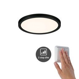 Paulmann Areo Panel 3stepdim black Ø17.5cm 3,000K