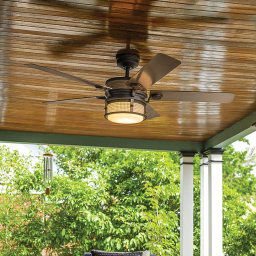 KICHLER Ahrendale LED ceiling fan, IP44
