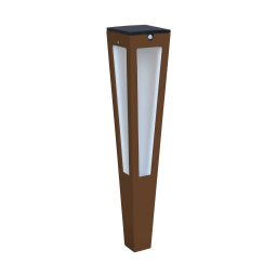Les Jardins Tinka LED solar torch with sensor, 62 cm, corten