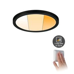 Paulmann Areo Panel dimtowarm round black Ø17.5cm