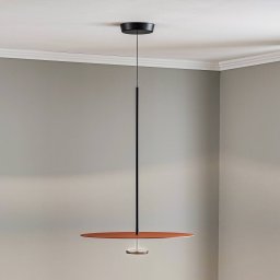 Vibia Flat LED hanging light, 1-bulb, Ø 55 cm, terracotta