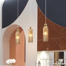 Maytoni Antic pendant light cognac glass lampshade