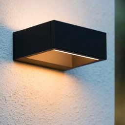 Lucide Goa - angular LED outdoor wall light in black