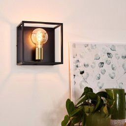 Lucide Ruben wall light, black