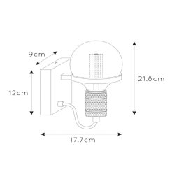 Lucide Ottelien wall light, black/gold