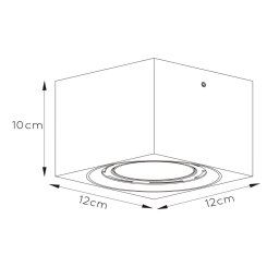 Lucide LED downlight Fedler angular white