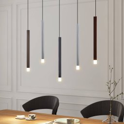 Lucande LED pendant light Stoika, 88 cm, 5-bulb, metal