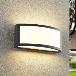 Lindby Jakari LED outdoor wall light, angular, white