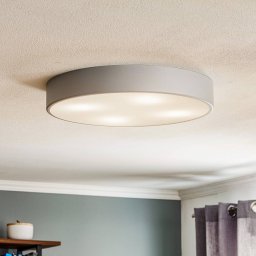 TEMAR LIGHTING Cleo 500 ceiling lamp, grey, sensor, IP20, Ø 50 cm, metal