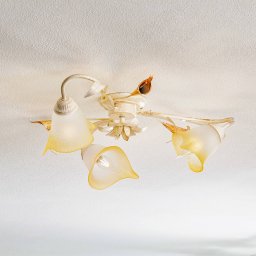 ONLI Lucrezia ceiling light, 3-bulb, ivory