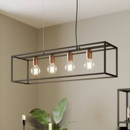 ONLI Floki pendant light as an open cuboid, 4-bulb