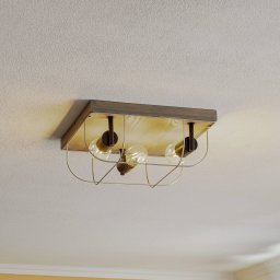 Envostar Neptuna ceiling light, square, 3-bulb.