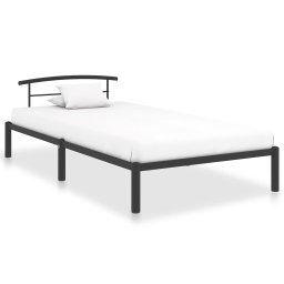 vidaXL 284656 Bed Frame without Mattress Black Metal 90x200 cm