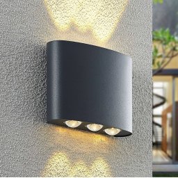 Lindby Gatlin LED outdoor wall light, 16 cm