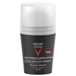 Vichy Homme Deodorant Antiperspirant Roll-On to treat excessive sweating 72h 50 ml
