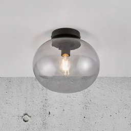 Nordlux Ceiling light Alton with a glass shade black/smoke