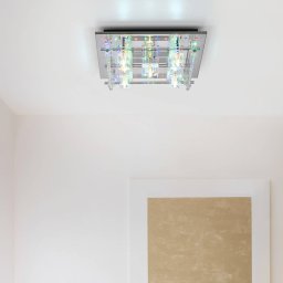 JUST LIGHT. GmbH Kemal 2.0 LED ceiling light, chrome with RGB
