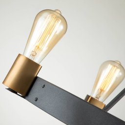 Quintiesse Silas chandelier, black, 4-bulb, Ø 54.9 cm