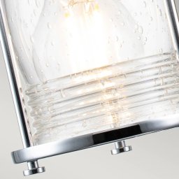 KICHLER Ashland Bay bathroom wall light, 2-bulb, chrome