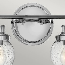Quintiesse Poppy bathroom wall light, 2-bulb, chrome