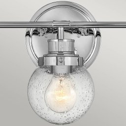 Quintiesse Poppy bathroom wall light, 3-bulb, chrome